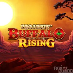 Tampilan visual slot Buffalo Rising Megaways dengan tema padang rumput Amerika dan simbol hewan liar.